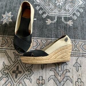 Tory Burch Wedges Filipia Espadrille Size 38